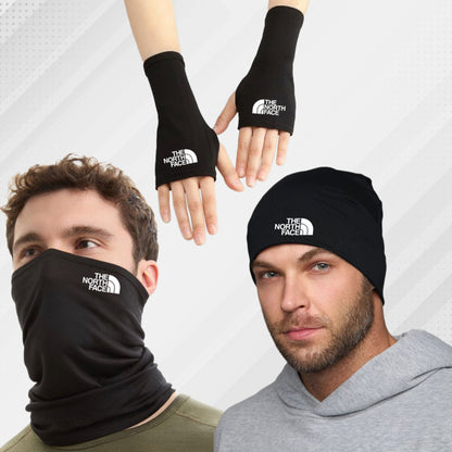 1 Pack Cagoule+gants+bonnet "NORTH FACE" (التوصيل مجاني في كل مدن المغرب)