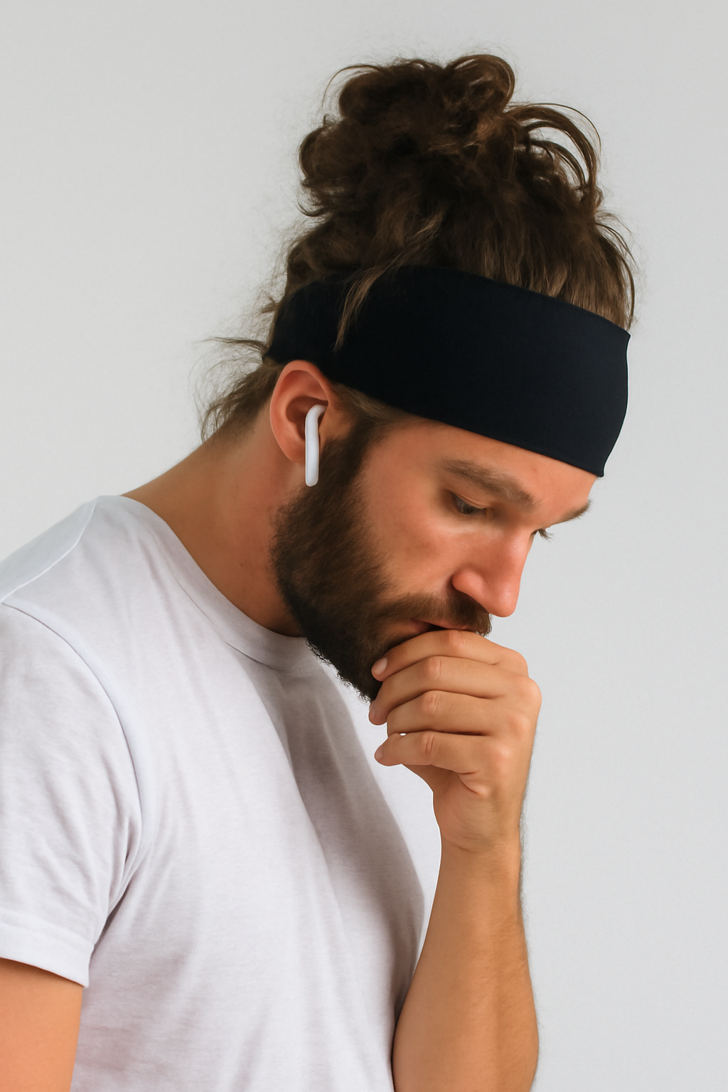 Pack Complet Bonnet de Nuit, Bandeau, T-shirt sans Manches, Sandales et Bonnet Tricot Noir