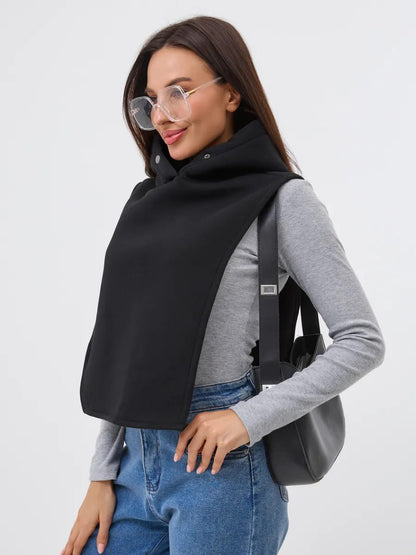 Pack Confort & Layering : Bonnet Souple Noir et Snood à Capuche Modulaire