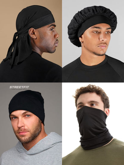 Pack Complet Couvre-Têtes Multifonctionnels en Noir