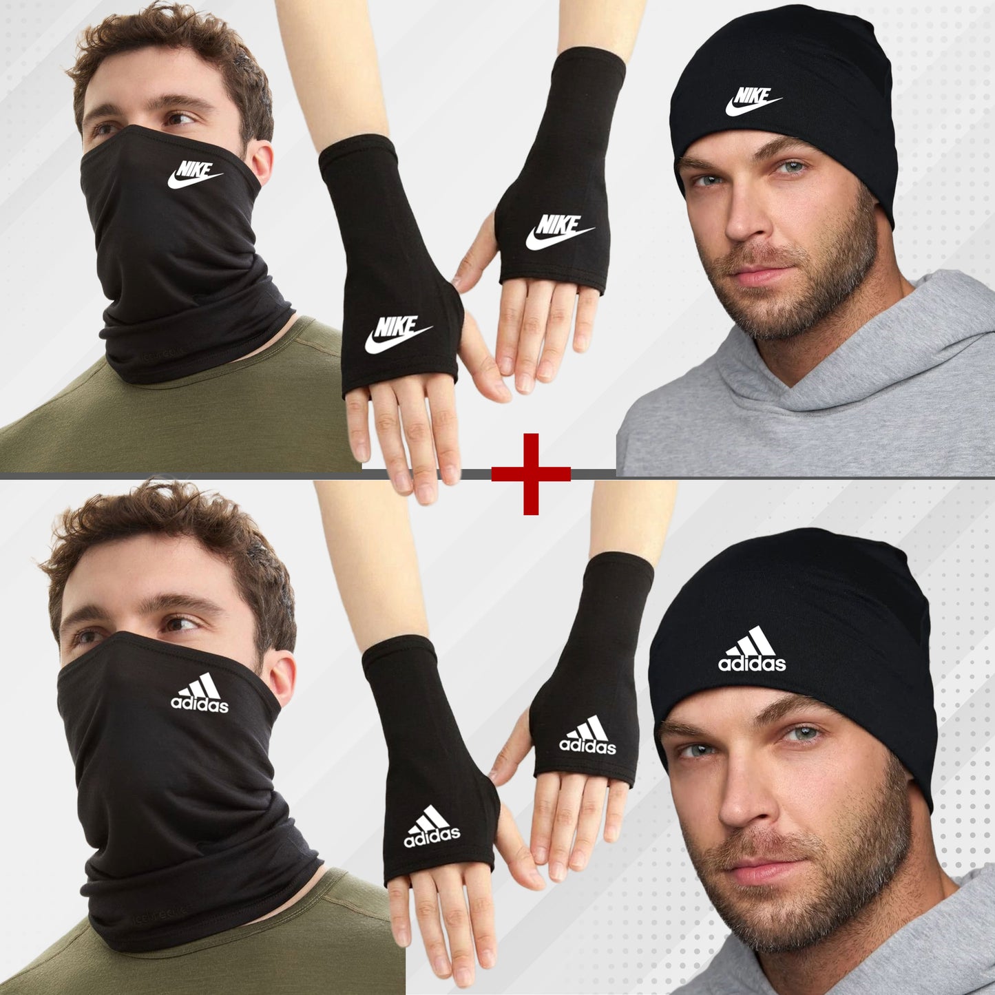 2 Pack = 2Cagoule+2gants+2bonnet''Nike et Adidas''  (التوصيل مجاني في كل مدن المغرب)